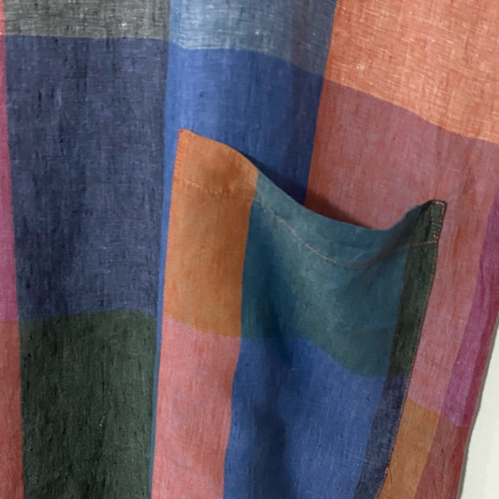 Alembika Patchwork Linen Multicolor Plaid Women's… - image 3